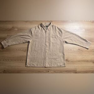 Cezani Tan Long Sleeve Button Down Shirt Size XXL